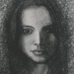 Desenho em carvão - Retrato Feminino
