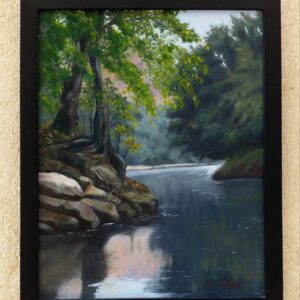 Quadro de Paisagem - Reflexos- com moldura